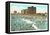 Beach Scene, Atlantic City, New Jersey-null-Framed Stretched Canvas