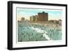 Beach Scene, Atlantic City, New Jersey-null-Framed Art Print