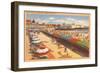 Beach Scene, Atlantic City, New Jersey-null-Framed Art Print