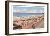 Beach Scene, Atlantic City, New Jersey-null-Framed Art Print