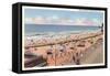 Beach Scene, Atlantic City, New Jersey-null-Framed Stretched Canvas