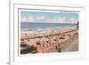 Beach Scene, Atlantic City, New Jersey-null-Framed Art Print