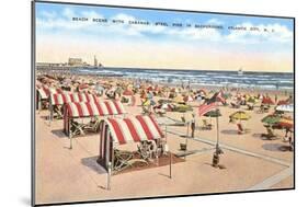 Beach Scene, Atlantic City, New Jersey-null-Mounted Art Print