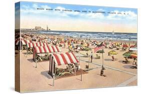 Beach Scene, Atlantic City, New Jersey-null-Stretched Canvas