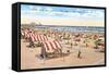 Beach Scene, Atlantic City, New Jersey-null-Framed Stretched Canvas