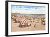 Beach Scene, Atlantic City, New Jersey-null-Framed Art Print