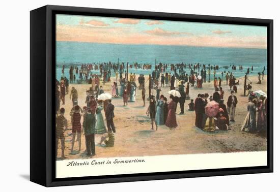 Beach Scene, Atlantic Coast, New Jersey-null-Framed Stretched Canvas