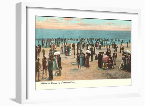 Beach Scene, Atlantic Coast, New Jersey-null-Framed Art Print