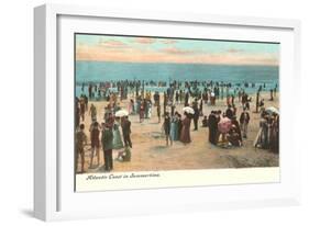 Beach Scene, Atlantic Coast, New Jersey-null-Framed Art Print