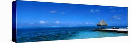 Beach Scene Bora Bora Island Polynesia-null-Stretched Canvas