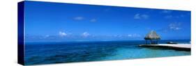 Beach Scene Bora Bora Island Polynesia-null-Stretched Canvas