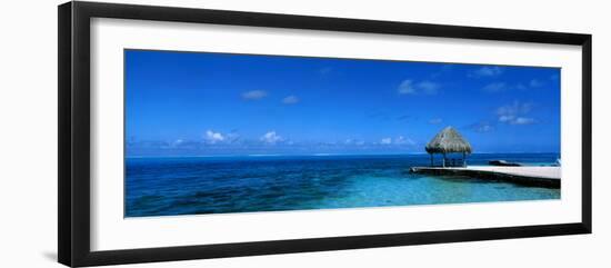 Beach Scene Bora Bora Island Polynesia-null-Framed Photographic Print