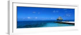 Beach Scene Bora Bora Island Polynesia-null-Framed Photographic Print