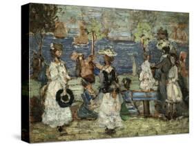 Beach Scene, Boston-Maurice Brazil Prendergast-Stretched Canvas