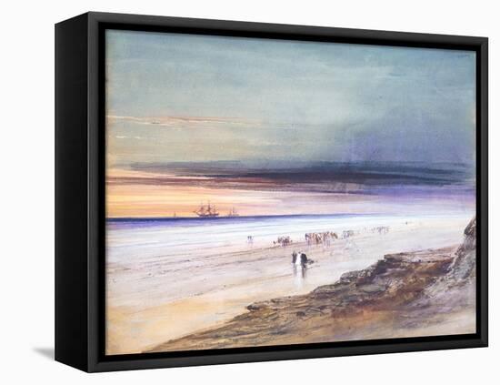 Beach Scene, c.1865-James Hamilton-Framed Stretched Canvas