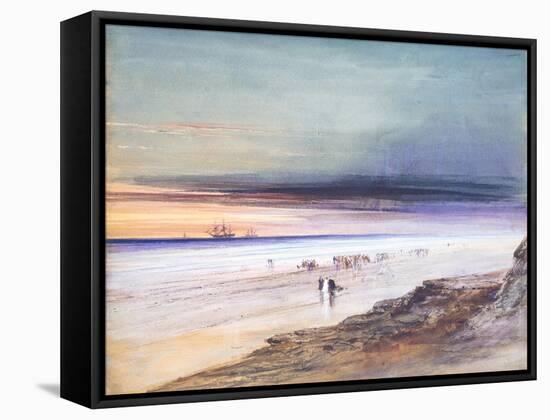 Beach Scene, c.1865-James Hamilton-Framed Stretched Canvas