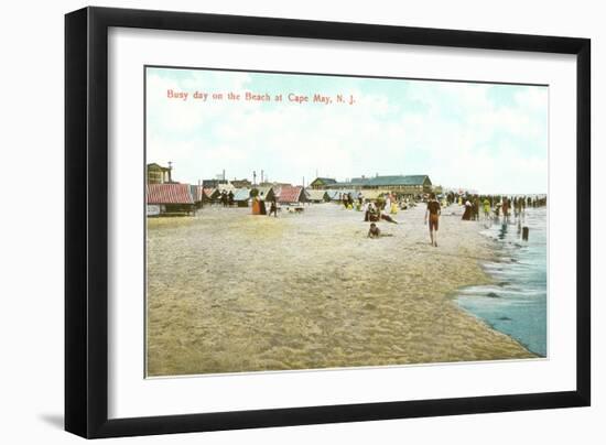 Beach Scene, Cape May, New Jersey-null-Framed Art Print