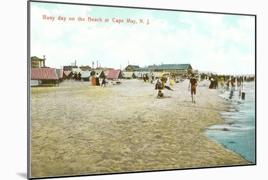 Beach Scene, Cape May, New Jersey-null-Mounted Art Print