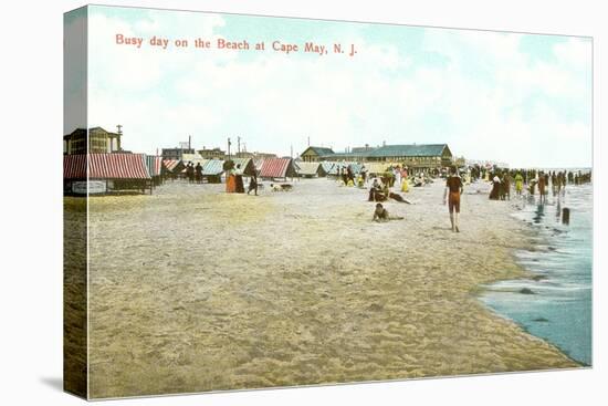 Beach Scene, Cape May, New Jersey-null-Stretched Canvas