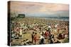 Beach Scene, Coney Island, 1881 (Oil on Canvas)-Harry Herman Roseland-Stretched Canvas