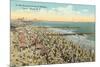 Beach Scene, Coney Island, New York City-null-Mounted Art Print