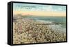 Beach Scene, Coney Island, New York City-null-Framed Stretched Canvas