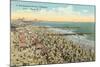 Beach Scene, Coney Island, New York City-null-Mounted Art Print