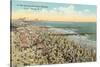 Beach Scene, Coney Island, New York City-null-Stretched Canvas