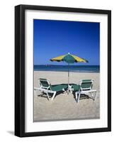 Beach Scene, Corralejo, Fuerteventura, Canary Islands, Spain, Atlantic, Europe-Stuart Black-Framed Photographic Print