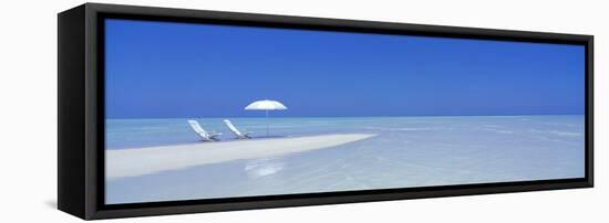 Beach Scene, Digufinolhu, Maldives-null-Framed Stretched Canvas