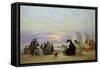 Beach Scene, Evening, 1864-Eugène Boudin-Framed Stretched Canvas