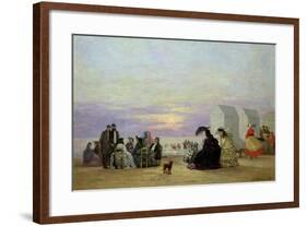 Beach Scene, Evening, 1864-Eugène Boudin-Framed Giclee Print