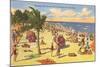 Beach Scene, Florida-null-Mounted Art Print