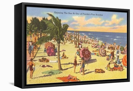 Beach Scene, Florida-null-Framed Stretched Canvas