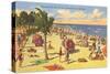Beach Scene, Florida-null-Stretched Canvas