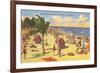 Beach Scene, Florida-null-Framed Premium Giclee Print