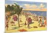 Beach Scene, Florida-null-Mounted Premium Giclee Print