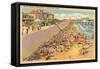 Beach Scene, Galveston, Texas-null-Framed Stretched Canvas