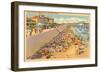 Beach Scene, Galveston, Texas-null-Framed Art Print