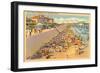 Beach Scene, Galveston, Texas-null-Framed Art Print