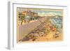 Beach Scene, Galveston, Texas-null-Framed Art Print