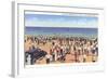 Beach Scene, Galveston, Texas-null-Framed Art Print