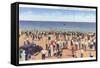 Beach Scene, Galveston, Texas-null-Framed Stretched Canvas