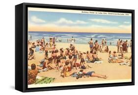 Beach Scene, Geneva-on-the-Lake, Ohio-null-Framed Stretched Canvas