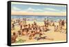 Beach Scene, Geneva-on-the-Lake, Ohio-null-Framed Stretched Canvas