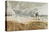 Beach Scene, Hastings-Joshua Cristall-Stretched Canvas