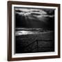 Beach Scene in England with Pier-Rory Garforth-Framed Photographic Print