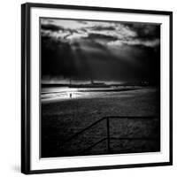 Beach Scene in England with Pier-Rory Garforth-Framed Photographic Print