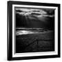 Beach Scene in England with Pier-Rory Garforth-Framed Photographic Print