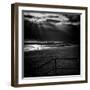 Beach Scene in England with Pier-Rory Garforth-Framed Photographic Print